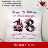 Personalised 18″ Cushion – Happy Birth.. Personalised 18″ Cushion – Happy Birth..