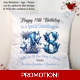 Personalised 18″ Cushion – Happy B..
