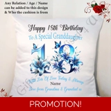 Personalised 18″ Cushion – Happy Birth.. Personalised 18″ Cushion – Happy Birth..