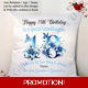 Personalised 18″ Cushion – Happy B..