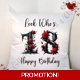 Personalised 18″ Cushion – Happy B..