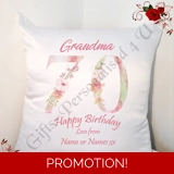 Personalised 18″ Cushion – Special Age..