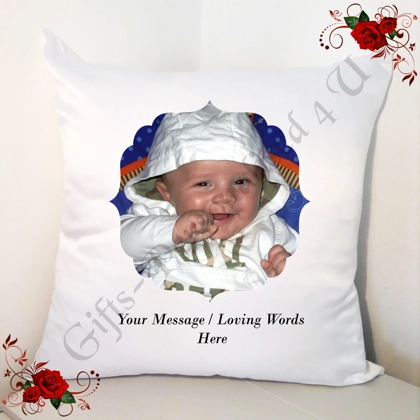 Personalised 18" Cushion - Photo & Loving Message - Design 2 Personalised 18" Cushion - Photo & Loving Message - Design 2