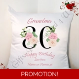 Personalised 18″ Cushion – Special Age..