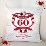 Personalised 18″ Cushion – Happy Birth..