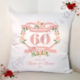Personalised 18″ Cushion – Happy Birth..