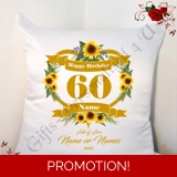 Personalised 18″ Cushion – Happy Birth..