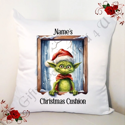 Personalised 18" Cushion - Christmas Gnome - Name's Christmas Cushion - Design 5 Personalised 18" Cushion - Christmas Gnome - Name's Christmas Cushion - Design 5