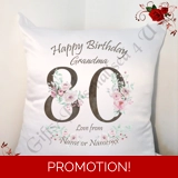 Personalised 18″ Cushion – Special Age..