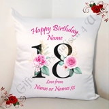Personalised 18″ Cushion – Special Age..