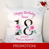Personalised 18″ Cushion – Special Age..