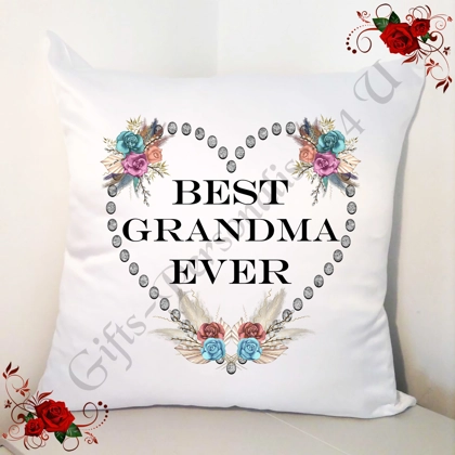 Personalised White 18" Cushion - Best Ever Nan Grandma Mum Mummy Sister etc - Design 7 Personalised White 18" Cushion - Best Ever Nan Grandma Mum Mummy Sister etc - Design 7