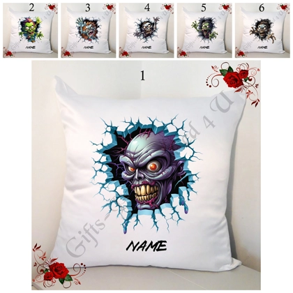 Personalised 18" Cushion - Halloween - Zombie - Name - Designs 1-6 Personalised 18" Cushion - Halloween - Zombie - Name - Designs 1-6