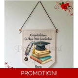 Personalised Linen Pennant Flag - Grad..