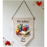 Personalised Linen Pennant Flag - Teac..
