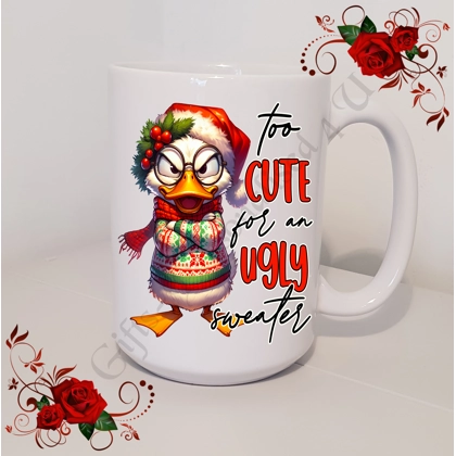 Designed Mug 11oz & 15oz sizes - Grumpy Duck Christmas - Design 10 Designed Mug 11oz & 15oz sizes - Grumpy Duck Christmas - Design 10