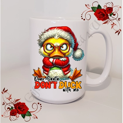 Designed Mug 11oz & 15oz sizes - Grumpy Duck Christmas - Design 11 Designed Mug 11oz & 15oz sizes - Grumpy Duck Christmas - Design 11