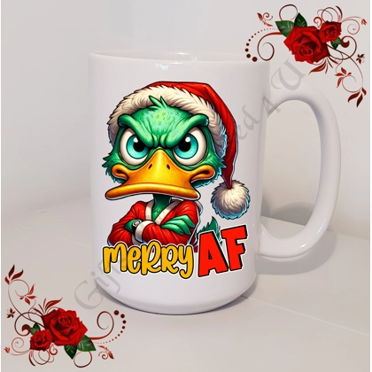 Designed Mug 11oz & 15oz sizes - Grumpy Duck Christmas - Design 12 Designed Mug 11oz & 15oz sizes - Grumpy Duck Christmas - Design 12