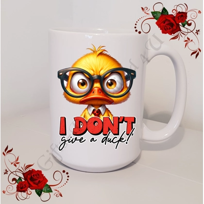 Designed Large 15oz Mug - Humour - Gift - I don't give a duck - Design 13 Designed Large 15oz Mug - Humour - Gift - I don't give a duck - Design 13