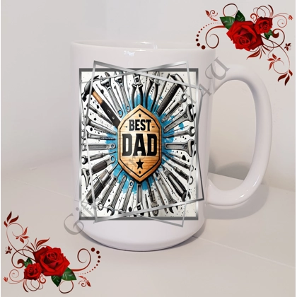 Designed Mug 11oz & 15oz sizes - Best Dad - Design 13 Designed Mug 11oz & 15oz sizes - Best Dad - Design 13
