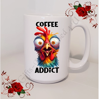 Designed Large 15oz Mug - Humour - Gift - Coffee Addict - Design 14 Designed Large 15oz Mug - Humour - Gift - Coffee Addict - Design 14