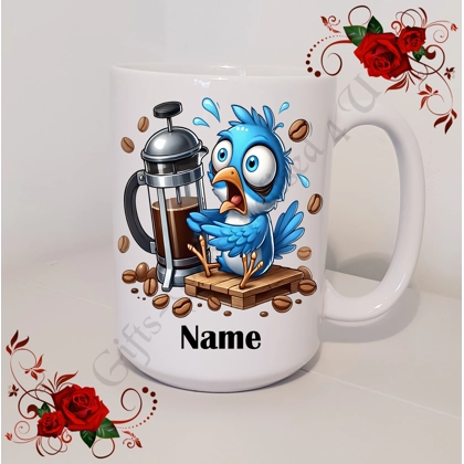 Personalised Mug 11oz & 15oz sizes - Quirky Bird - Name - Design 14 Personalised Mug 11oz & 15oz sizes - Quirky Bird - Name - Design 14
