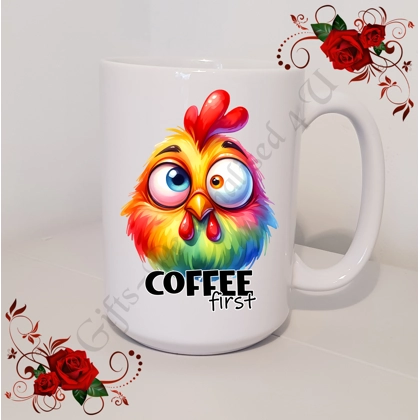 Designed Large 15oz Mug - Humour - Gift - Coffee first - Design 15 Designed Large 15oz Mug - Humour - Gift - Coffee first - Design 15