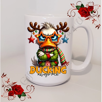 Designed Mug 11oz & 15oz sizes - Grumpy Duck Christmas - Design 15 Designed Mug 11oz & 15oz sizes - Grumpy Duck Christmas - Design 15