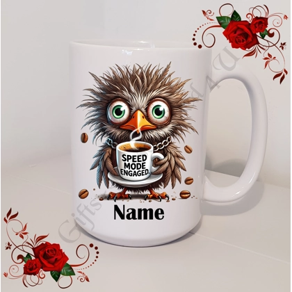 Personalised Mug 11oz & 15oz sizes - Quirky Bird - Name - Design 15