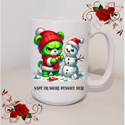 Personalised Mug 11oz & 15oz sizes - Grumpy Bear - Christmas - Name or Short Message - Design 17 Personalised Mug 11oz & 15oz sizes - Grumpy Bear - Christmas - Name or Short Message - Design 17