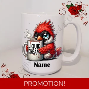 Personalised Mug 11oz & 15oz sizes - Quirky Bird - Name - Design 18