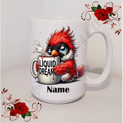 Personalised Mug 11oz & 15oz sizes - Quirky Bird - Name - Design 18 Personalised Mug 11oz & 15oz sizes - Quirky Bird - Name - Design 18
