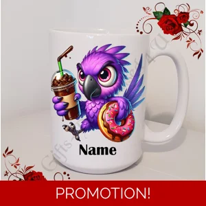 Personalised Mug 11oz & 15oz sizes - Quirky Bird - Name - Design 20