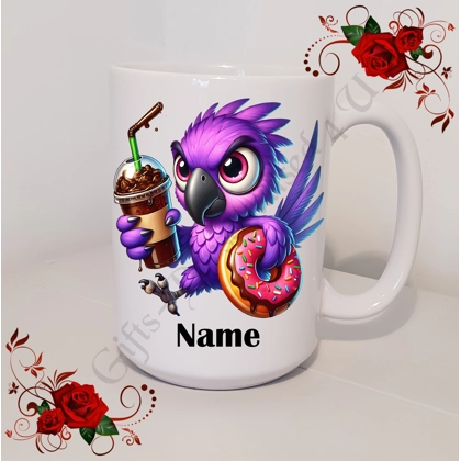 Personalised Mug 11oz & 15oz sizes - Quirky Bird - Name - Design 20 Personalised Mug 11oz & 15oz sizes - Quirky Bird - Name - Design 20