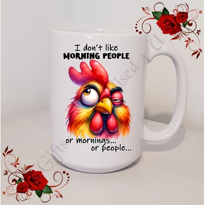 Designed Large 15oz Mug - Humour - Gift - I don't like Morning People or mornings... - Design 23 Designed Large 15oz Mug - Humour - Gift - I don't like Morning People or mornings... - Design 23