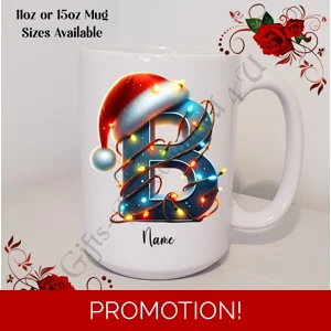 Personalised Mug 11oz & 15oz sizes - Christmas / Initial / Name - D.24