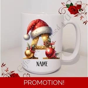 Personalised Mug 11oz & 15oz sizes - Christmas / Initial / Name - D.25