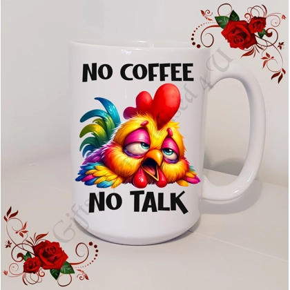 Designed Large 15oz Mug - Humour Gift - No Coffee No Talk - Design 29 Designed Large 15oz Mug - Humour Gift - No Coffee No Talk - Design 29