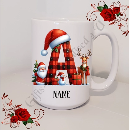 Personalised Mug 11oz & 15oz sizes - Christmas / Initial / Name - D.29