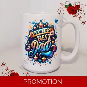 Designed Mug 11oz & 15oz sizes - Worlds Best Dad - Design 2