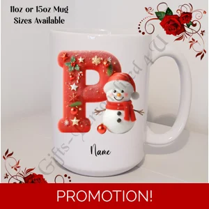 Personalised Mug 11oz & 15oz sizes - Christmas / Initial / Name - D.31