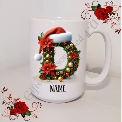 Personalised Mug 11oz & 15oz sizes - Christmas / Initial / Name - D.32