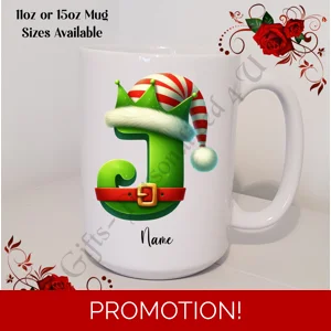 Personalised Mug 11oz & 15oz sizes - Christmas / Initial / Name - D.34