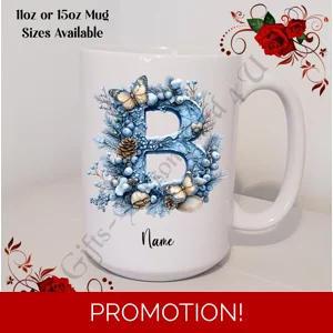 Personalised Mug 11oz & 15oz sizes - Christmas / Initial / Name - D.35
