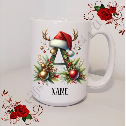 Personalised Mug 11oz & 15oz sizes - Christmas / Initial / Name - D.36