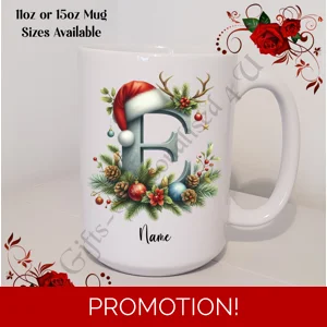 Personalised Mug 11oz & 15oz sizes - Christmas / Initial / Name - D.36