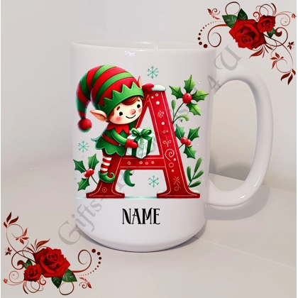 Personalised Mug 11oz & 15oz sizes - Christmas / Initial / Name - D.37