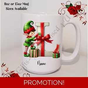 Personalised Mug 11oz & 15oz sizes - Christmas / Initial / Name - D.37