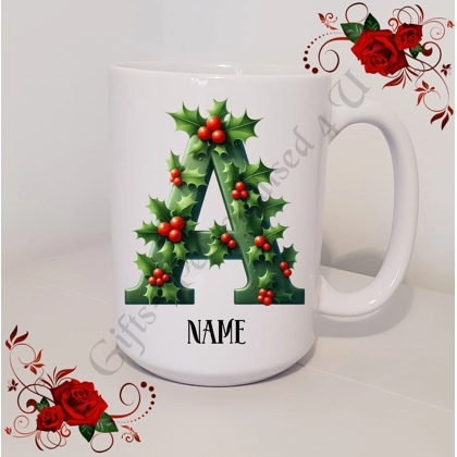 Personalised Mug 11oz & 15oz sizes - Christmas / Initial / Name - D.38