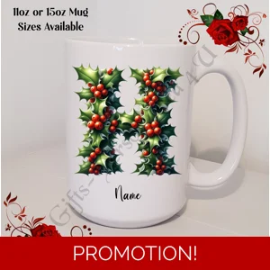 Personalised Mug 11oz & 15oz sizes - Christmas / Initial / Name - D.38